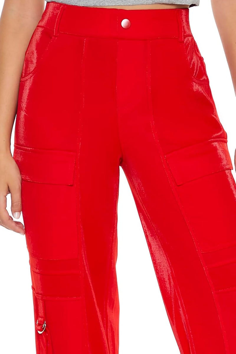 FOREVER 21 Womens Wide-Leg Utility Cargo Pants - Image 4